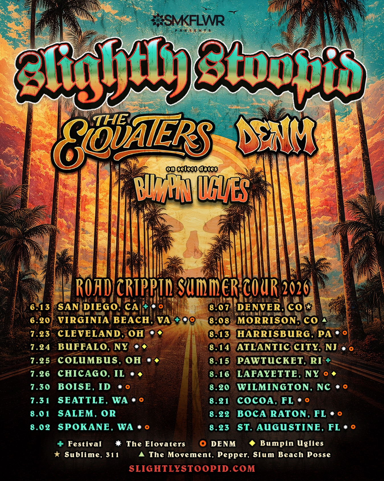 DENM Road Trippin Summer Tour Poster 2026